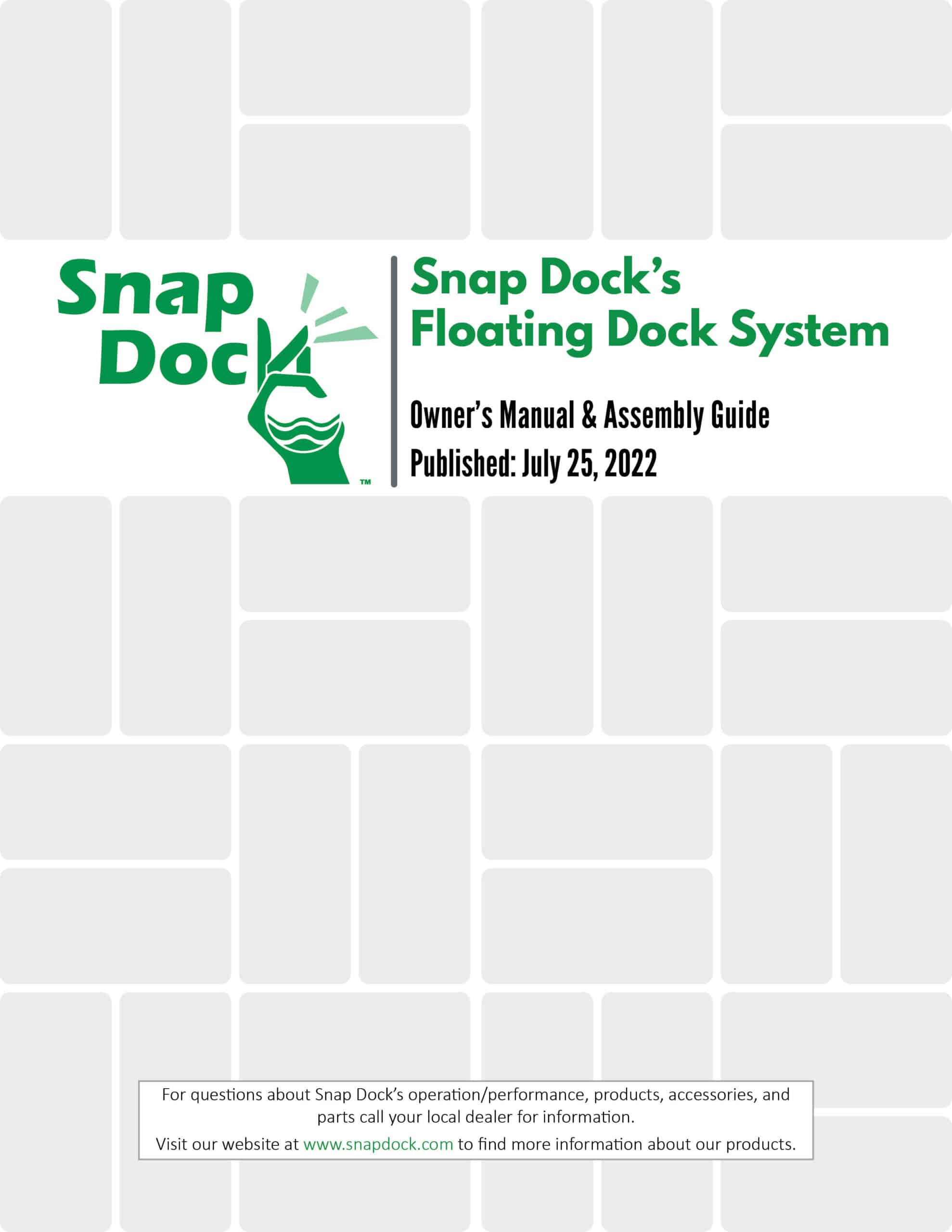 snap dock floating dock owners manual